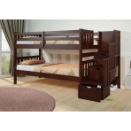 Mission Stair Step Bunk Bed by Donco w Free Under-Bed Drawers or Trundle